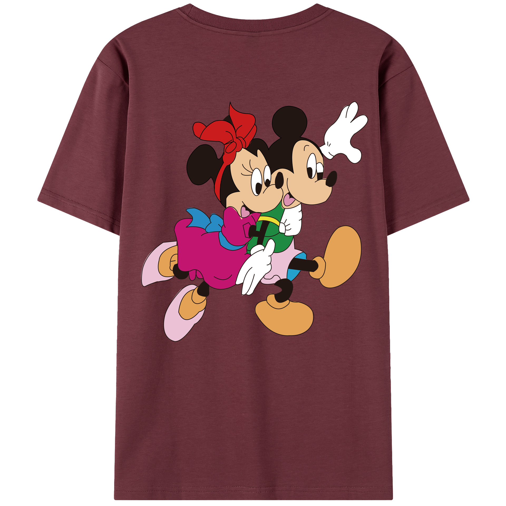 （画像用） ミッキーマウス Mickey Mouse 綿100％半袖Tシャツ（背面プリント）